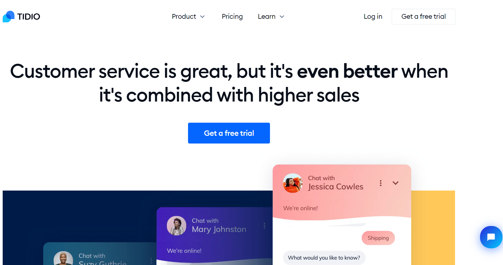 tidio tool With a readily available live chat widget, your business is accessible 24/7. AI-powered chatbots interact with customers in real-time, assisting you in closing more sales.