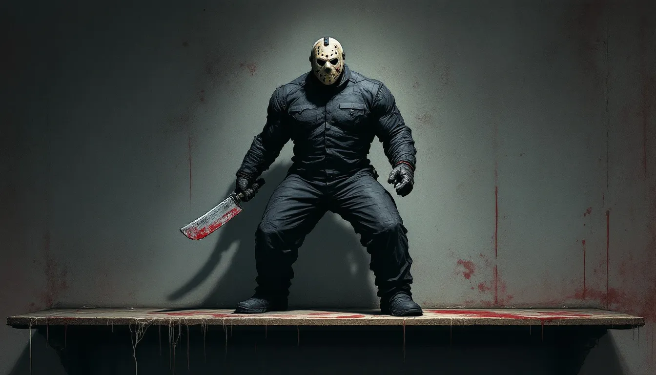 New Jason figure releases showcased on a shelf.