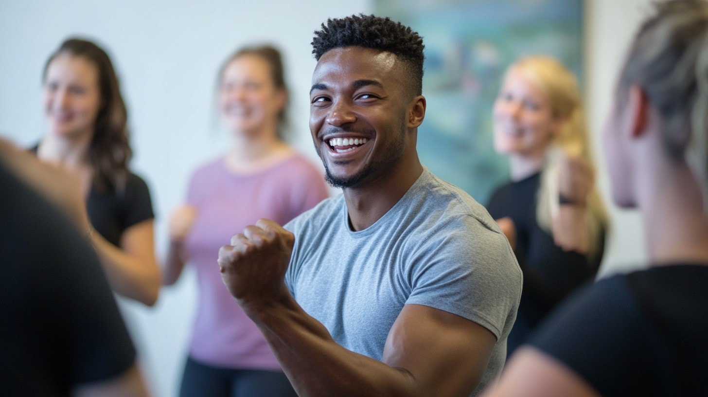 self defense training can do more for you than just fighting and stopping bad guys in real life. students stand together in fitness classes to get more in touch with their bodies and minds. taking a self defense course can help you find physical and spiritual balance