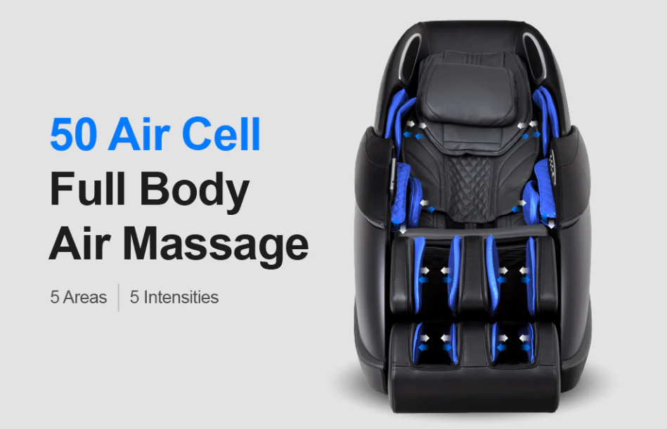 Image of a massage chair with quality head and neck massage, input the delivery address for free shipping.
