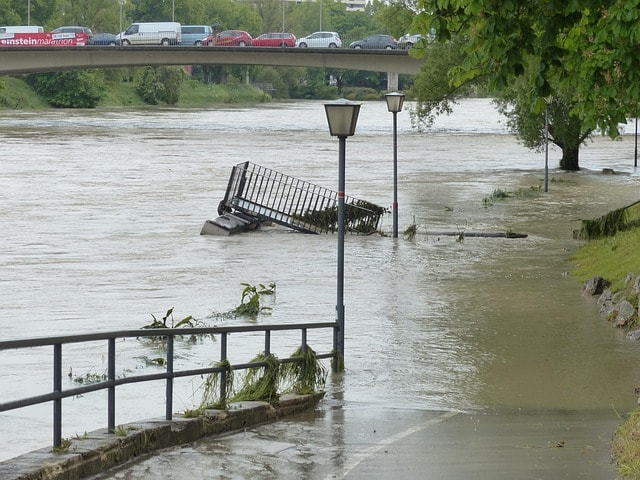 flood, road, locked, damage, flood damage, destruction, danube, ulm, rainy weather, cloudy, rain, wet, precipitation, flooding, water, water level, peak, flow, riverside, catastrophe, flood disaster, storm, force of nature, nature, civil protection, flood of the century, climate change, bridge, traffic jam