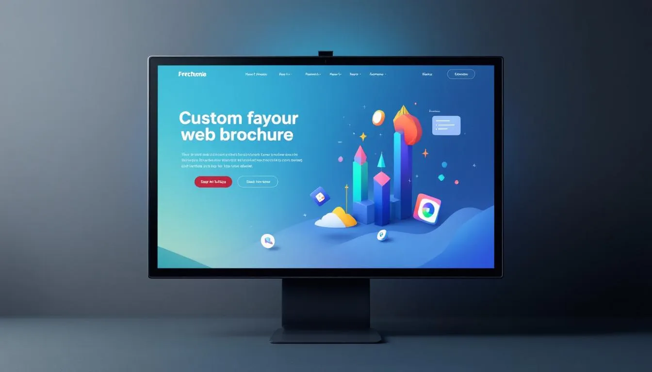 A custom web design displayed on a computer screen.