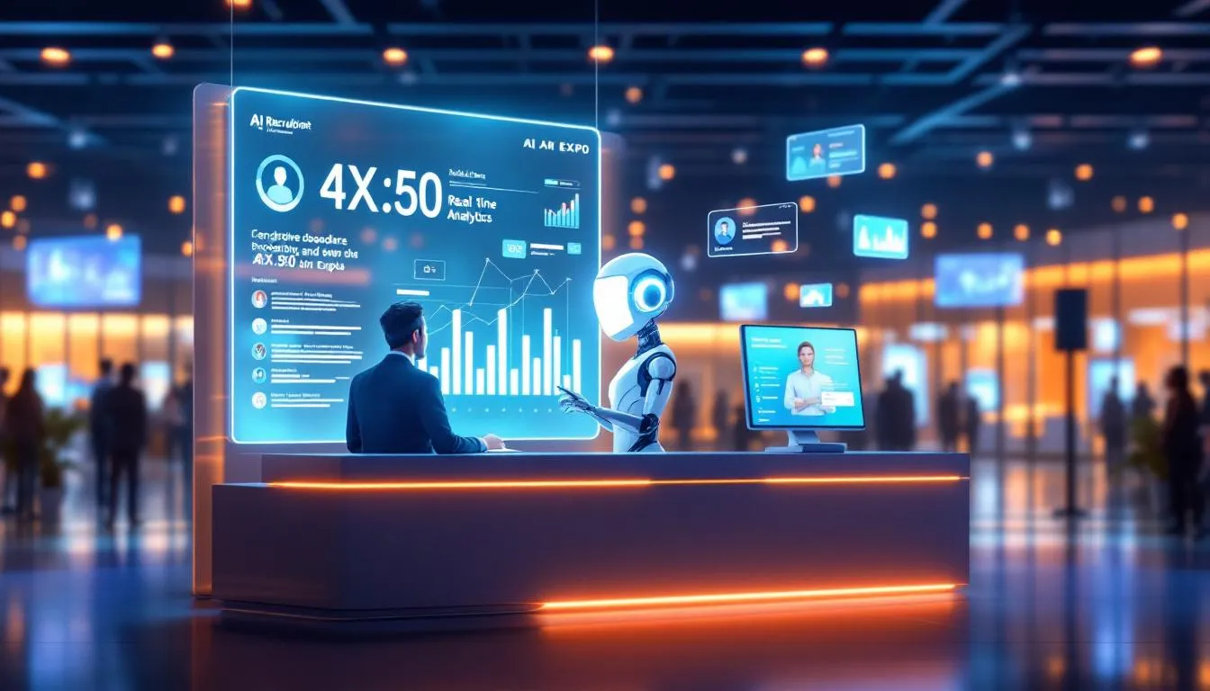 An illustration showing the integration of AI in the recruitment process.