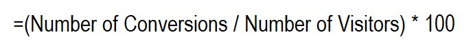 Conversion rate refers to the percentage of users who visit your website a complete your desired goal (a conversion), out of the total visitors.