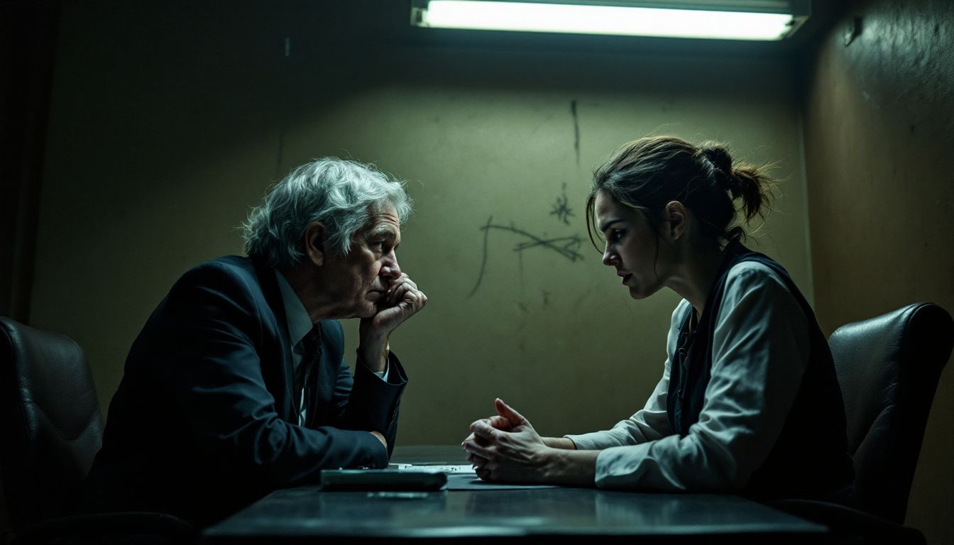 A lawyer for family violence discussing with a client.