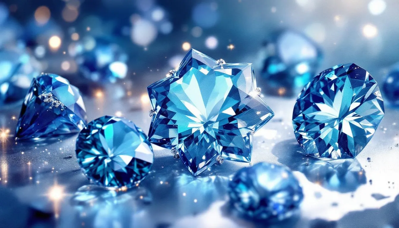 Stunning blue topaz jewelry pieces reflecting light and showcasing their clarity.
