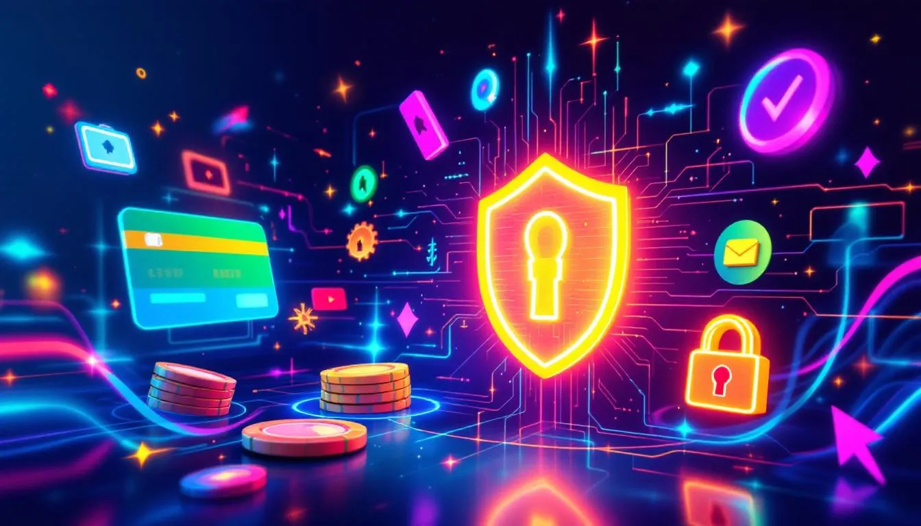 An illustration of secure payment methods used in online casinos.