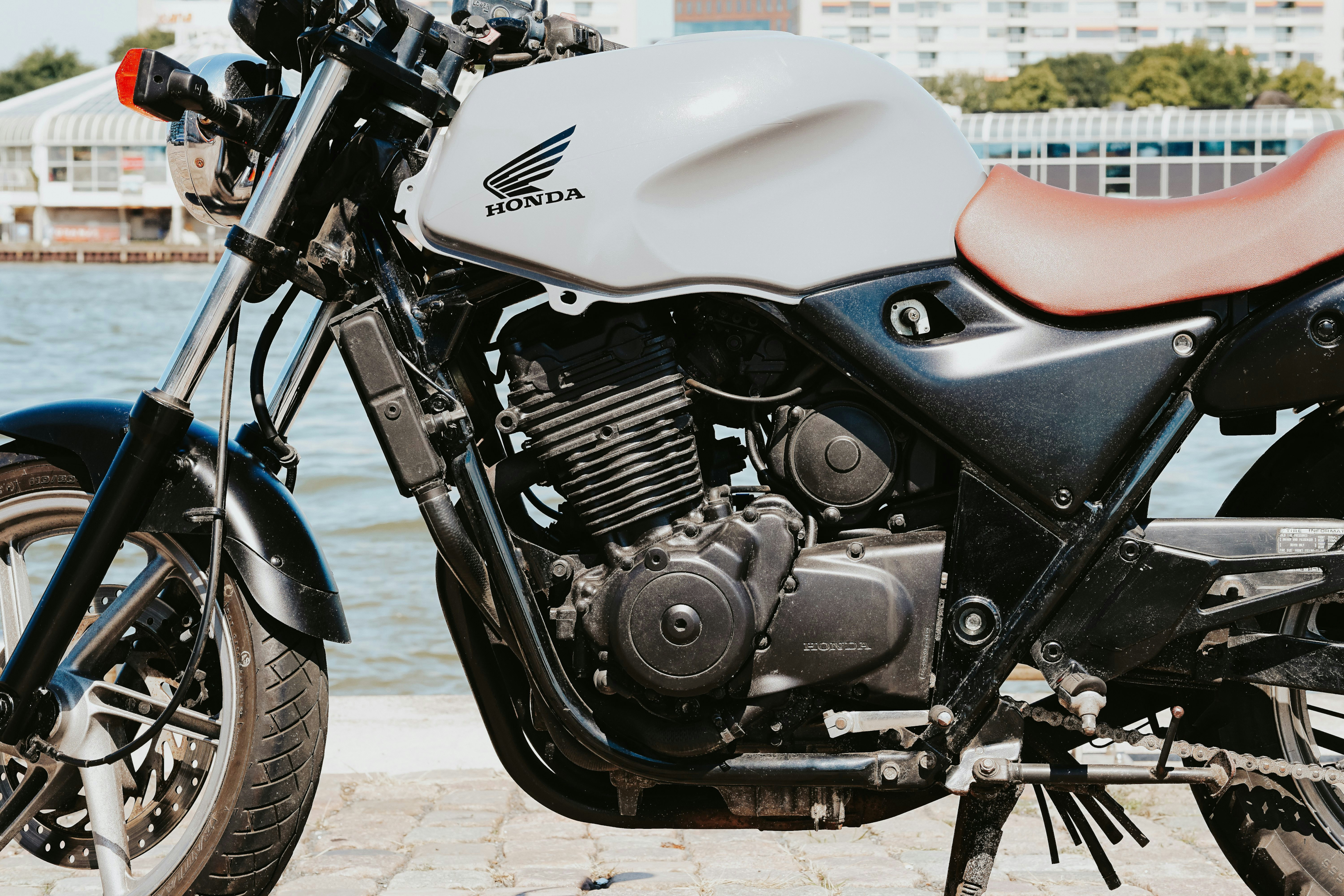 honda left side of motorcycle