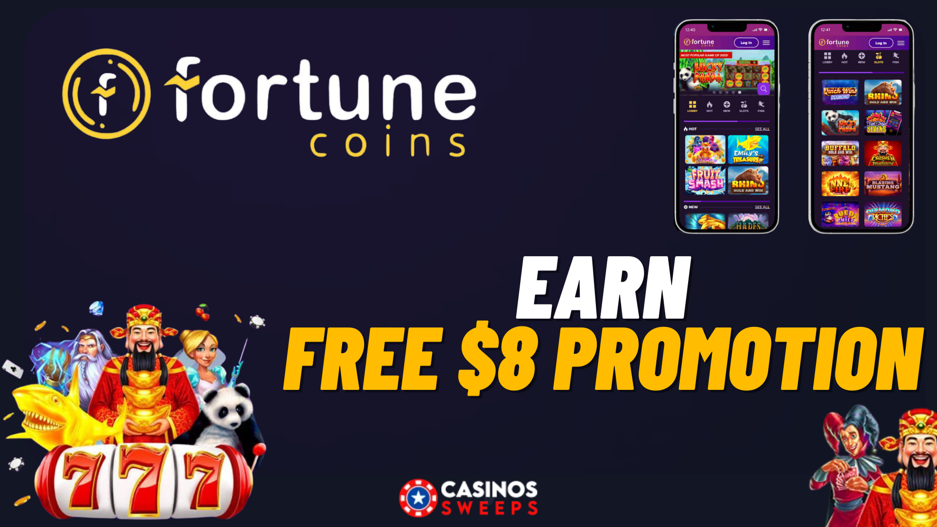 Fortune Coins 8USD Promotion