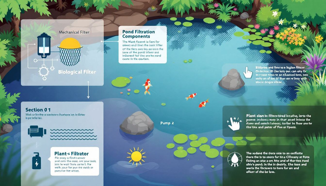 Enhancing pond filtration with plants.