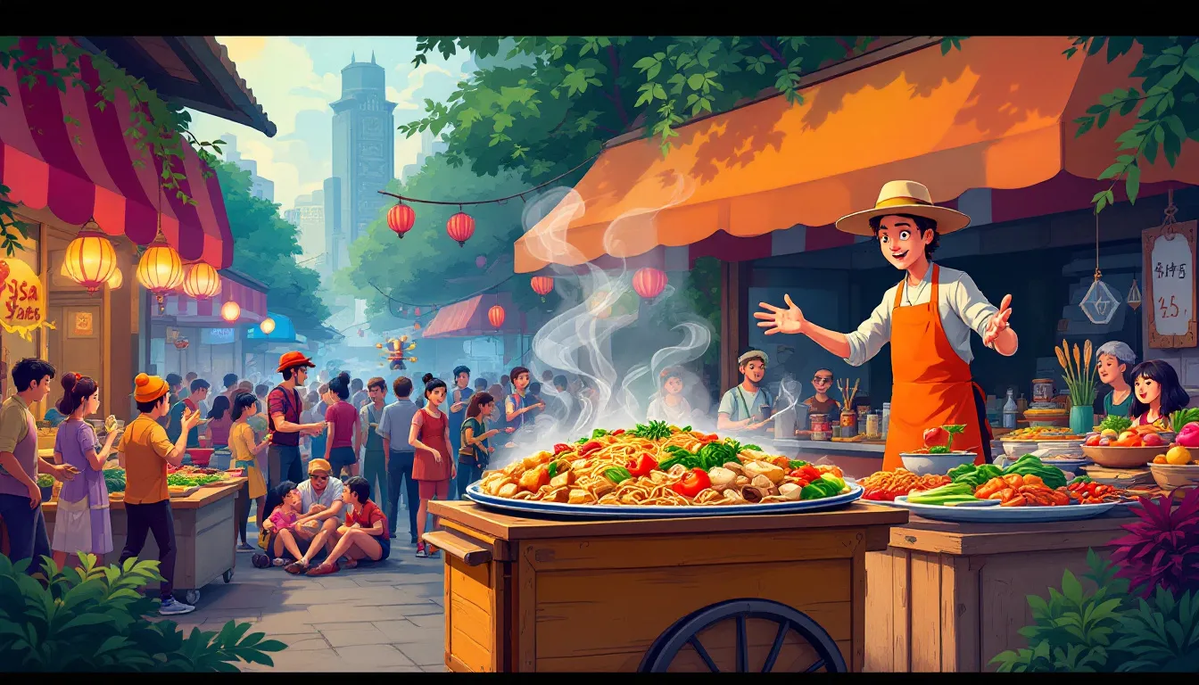 Eine Auswahl an vegetarischen Optionen bei einem Nudelgericht.