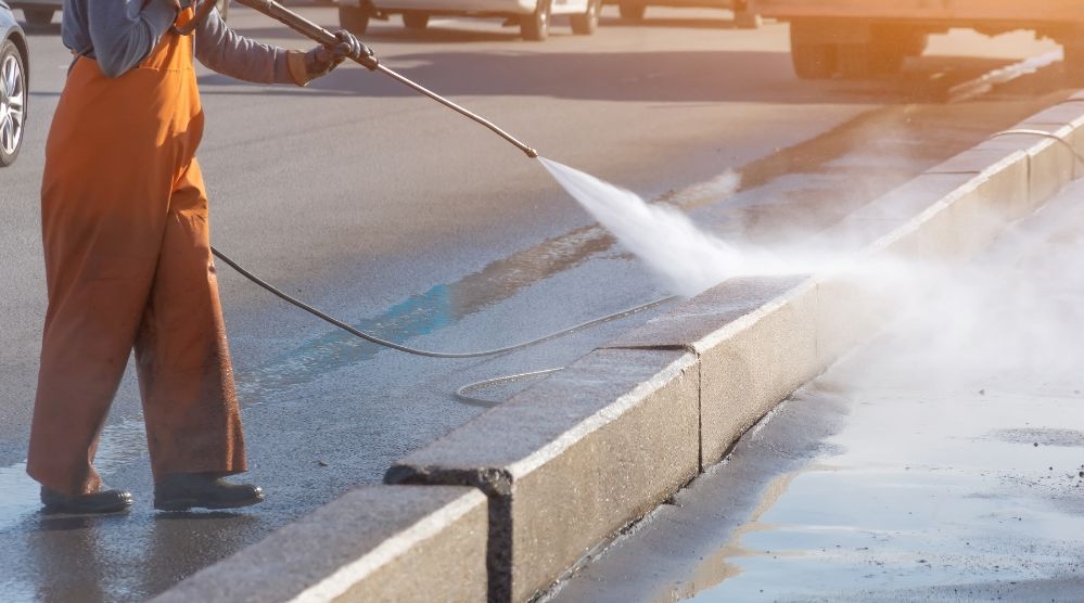 High Pressure Washers for Sidewalks and Parking Lots