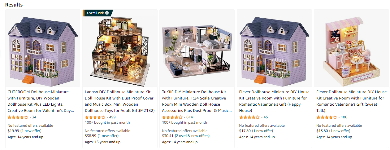 Miniature Dollhouses provide endless imaginative play and creativity. They’re beloved by girls aged 4-10 years, especially from middle to upper-middle-class families. 