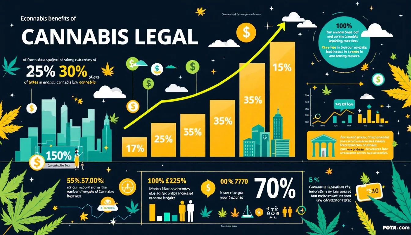 An image representing the economic benefits of cannabis legalization, reflecting on its impact on society.
