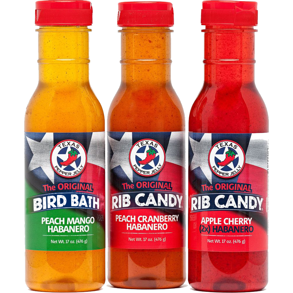 Texas Pepper Jelly Rib Candy - 3 Pack Bundle