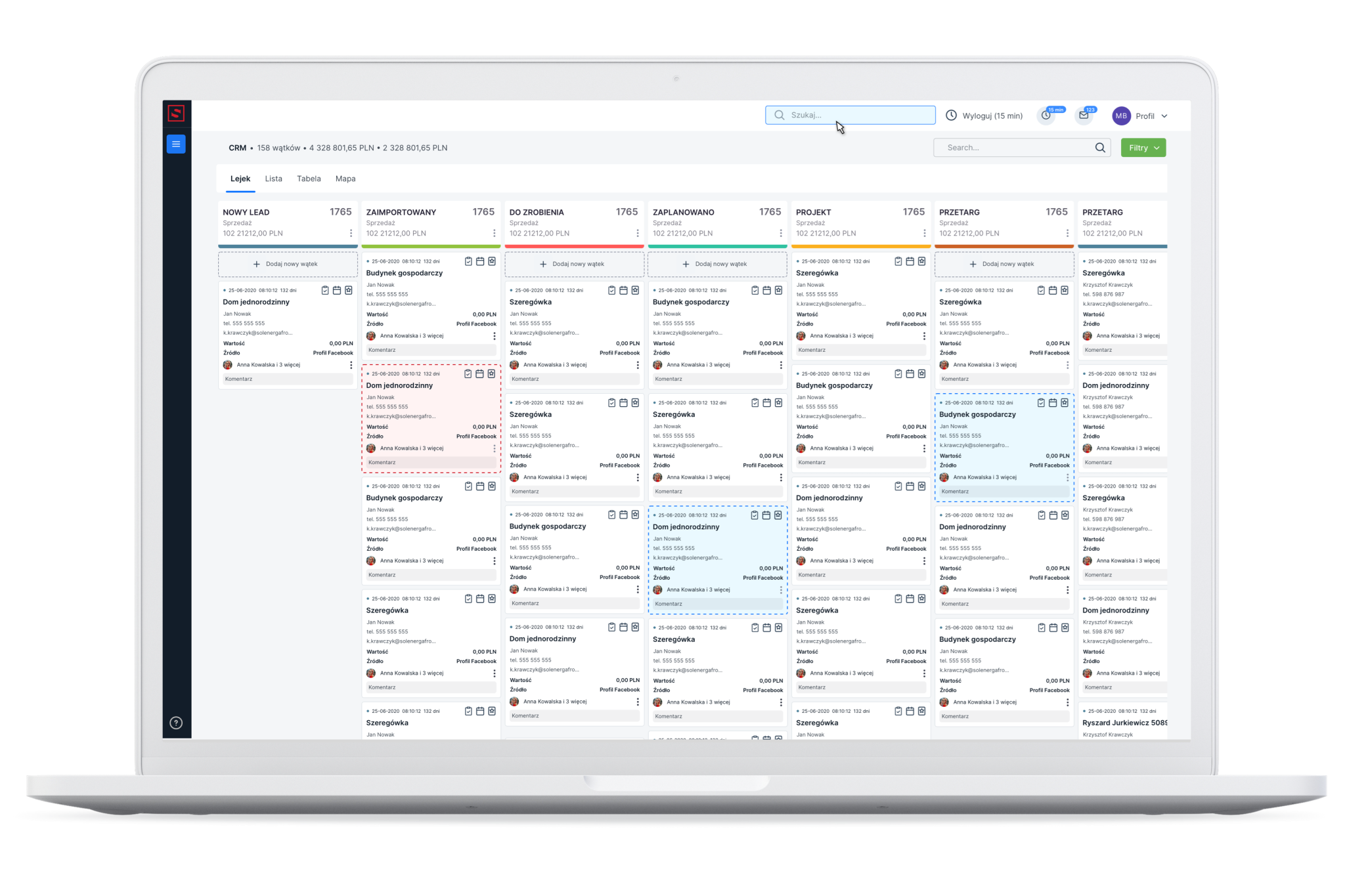 Photo 18: The CRM system from Salesbook is flexible and intuitive. It works on the principle of a kanban board.