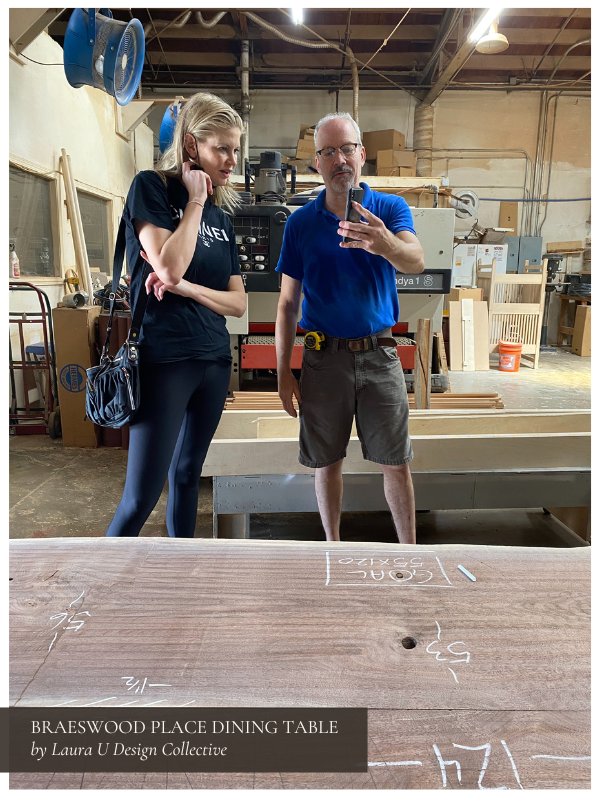 Shannon Smith meets with El Dorado to finish the Braeswood Place dining room table