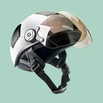 Steps to show how to strap a motorcycle helmet