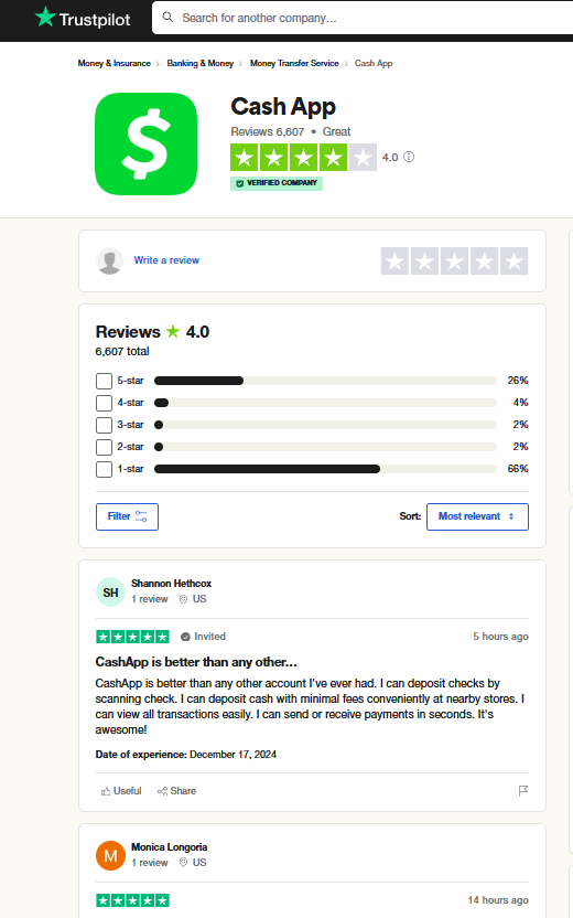 cash app reviews