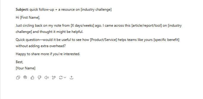 Follow-up example referencing a new resource