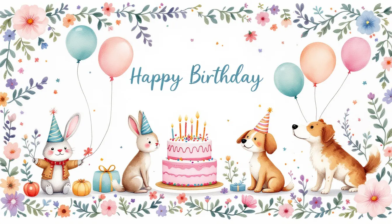 Creating a greeting card for birthday with personalized touches.