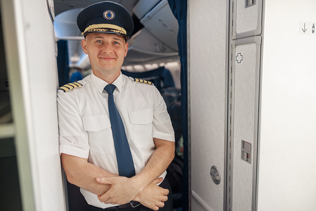 A pilot relaxing during a rest period
