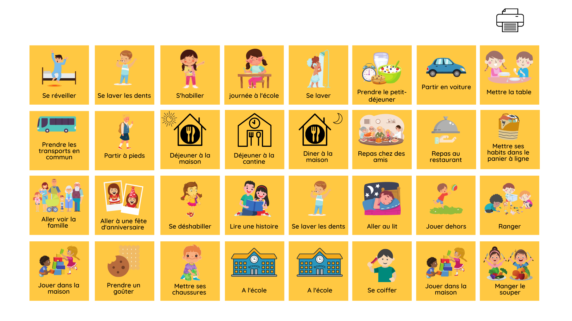 Semainier Montessori Imprimer Gratuitement Avec Pictos 1 2 3 KiD