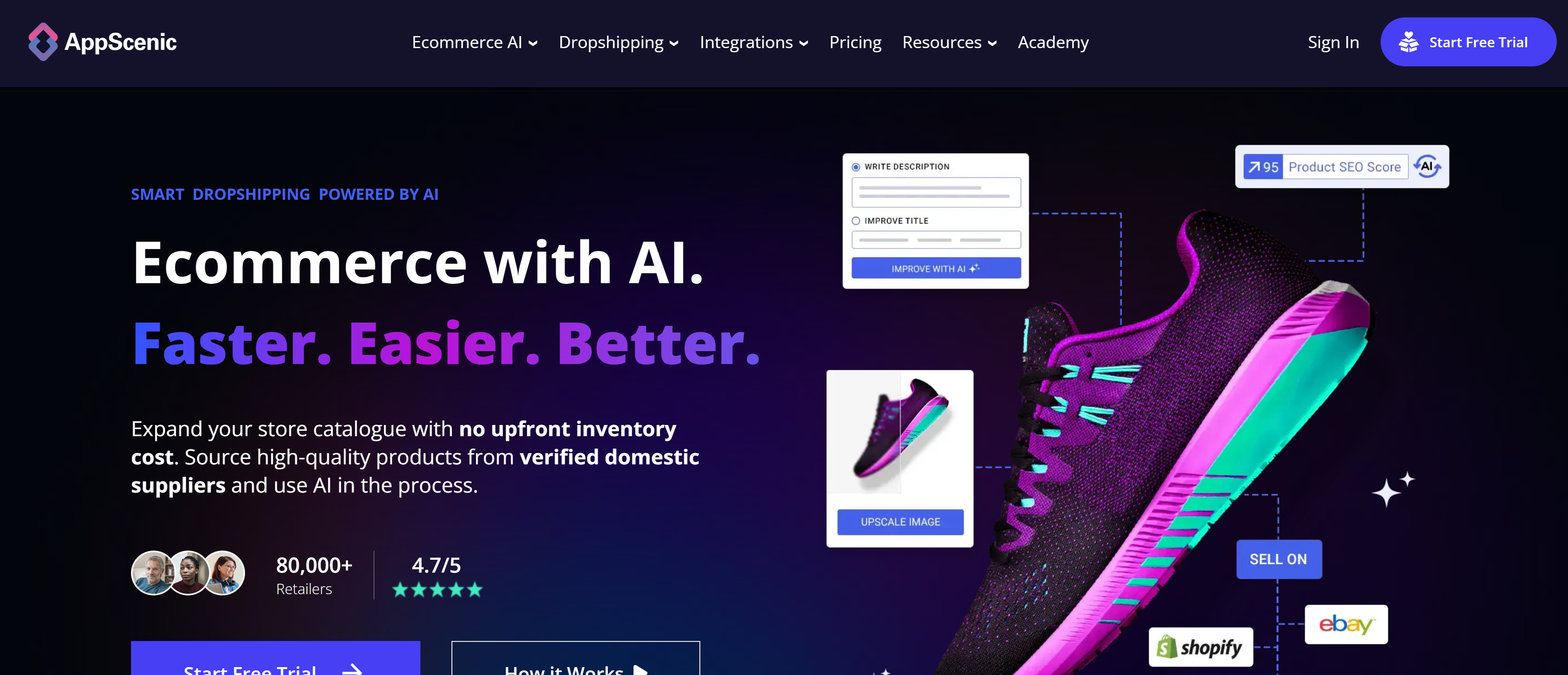 appscenic landing page screenshot