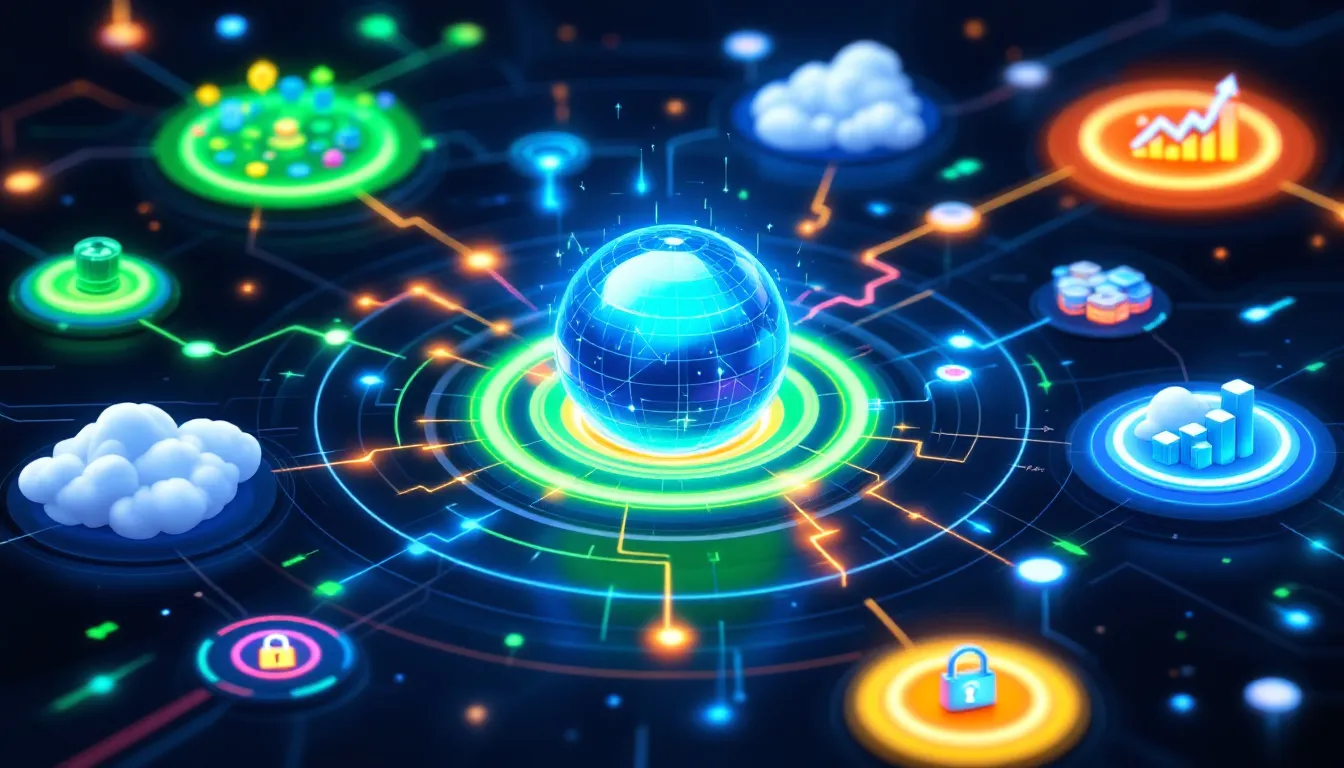 An illustration depicting the integration of UKG with various technologies.