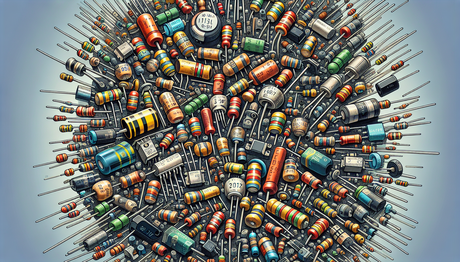 Illustration of electronic components