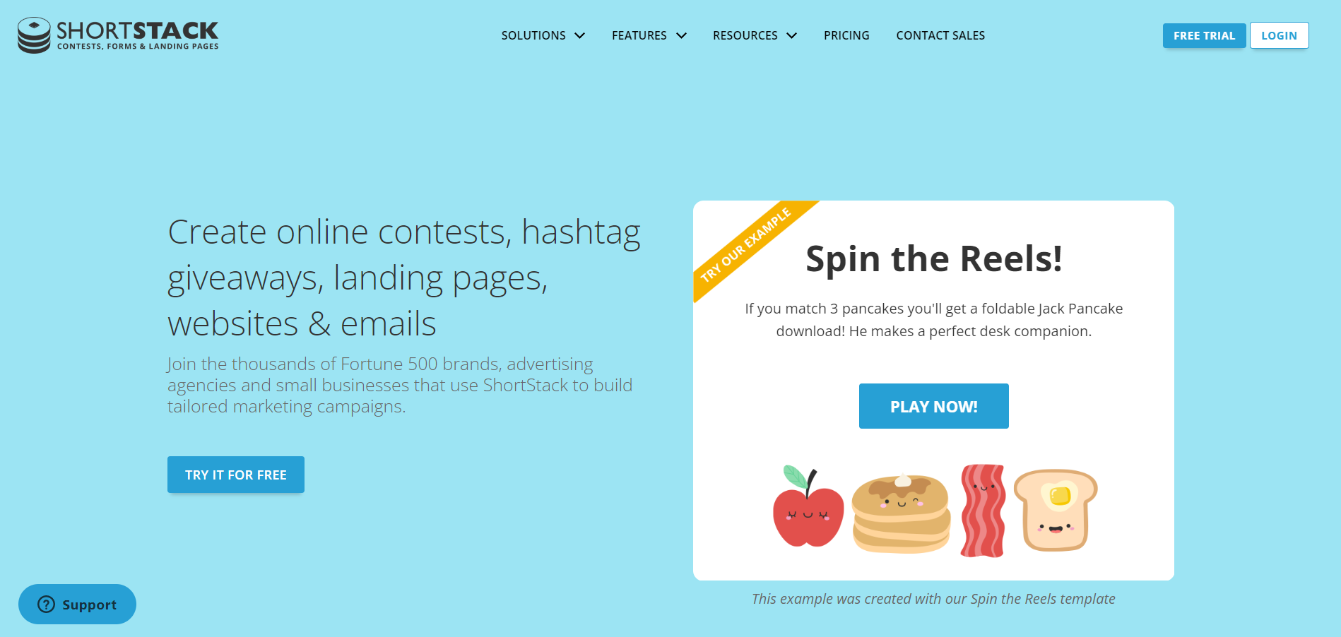ShortStack main page