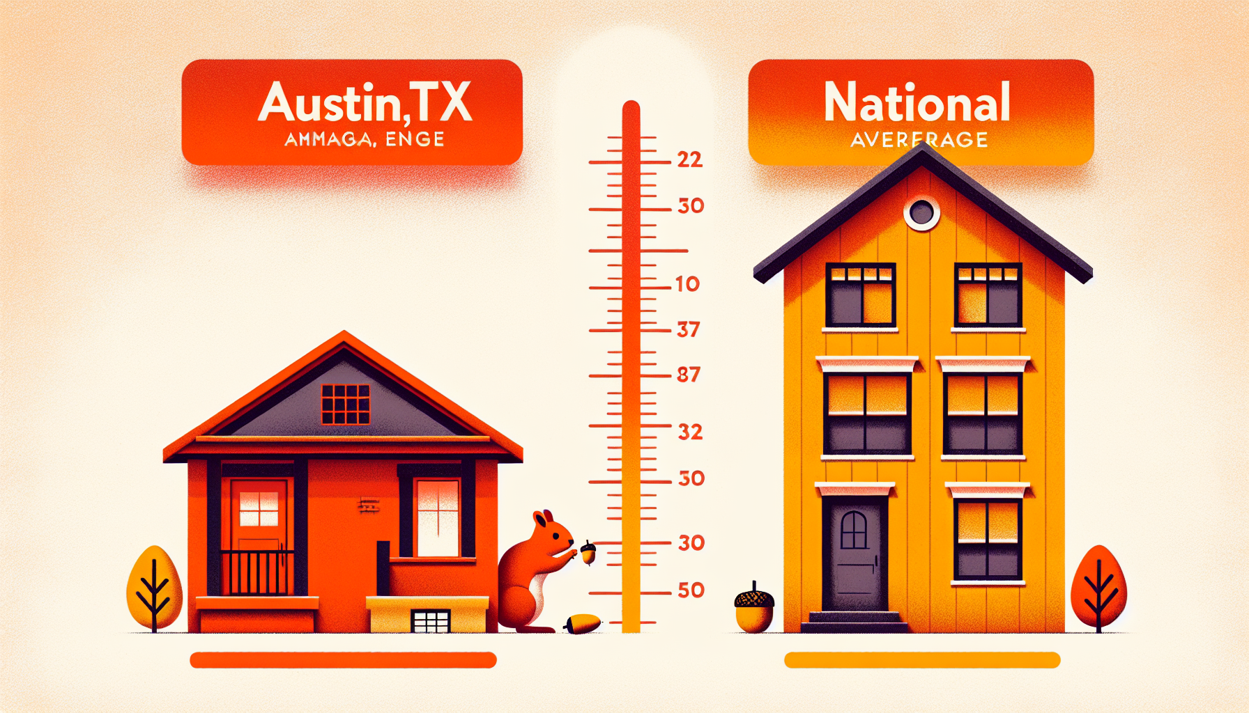 Median rent prices in Austin TX compared to national average