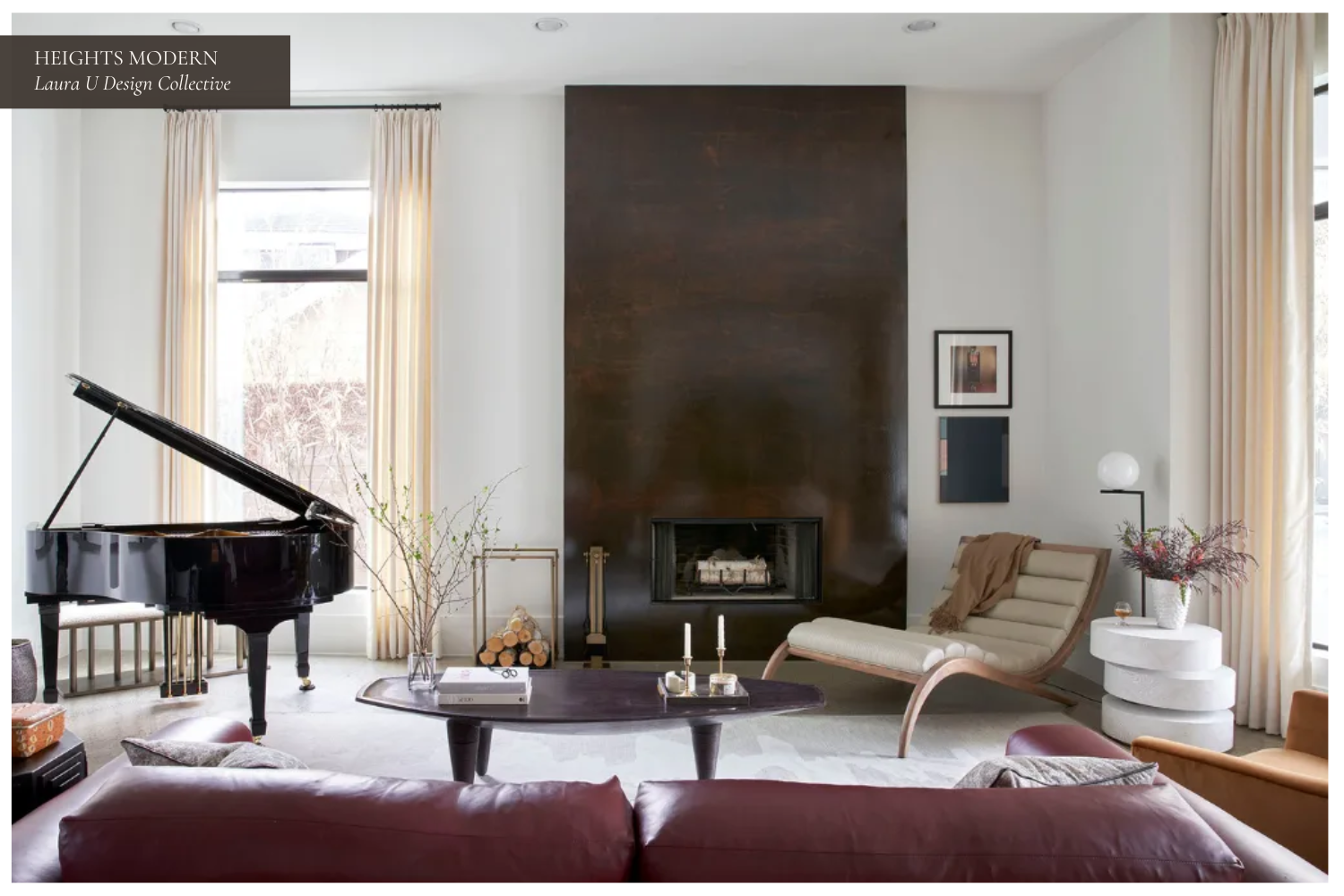 A leather sofa and chair with piano