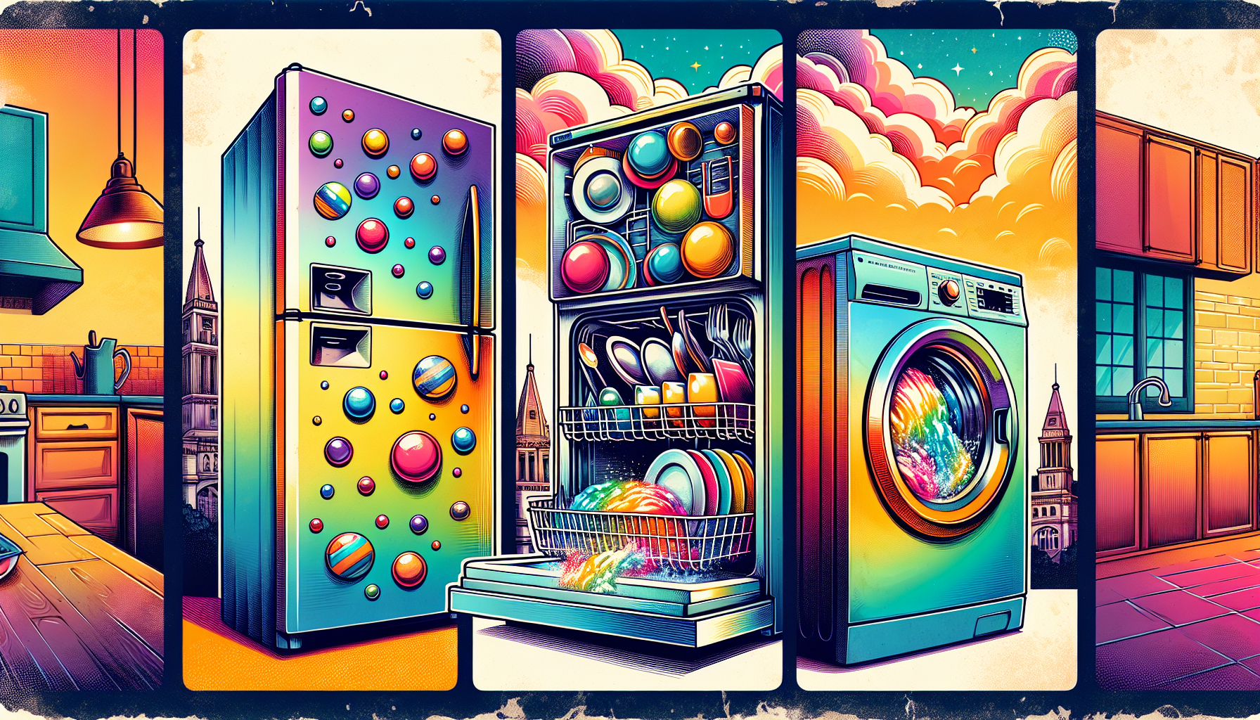 A collage of various home appliances that may require repair, representing the Joplin area.