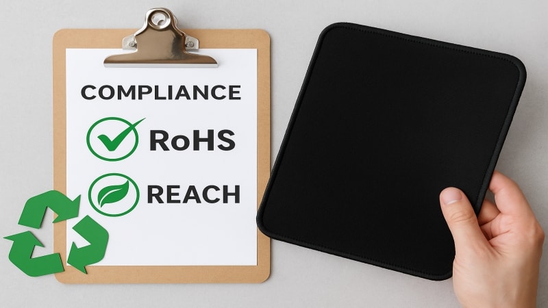 Mouse pad material testing and certification