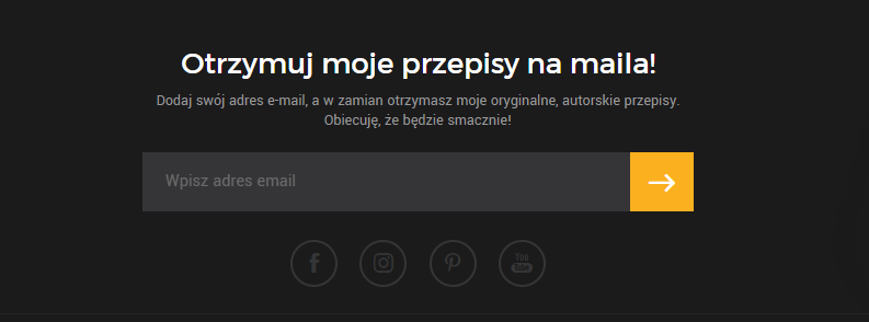 Zachęta do zapisania się do newslettera na stronie www.aniastarmach.pl 