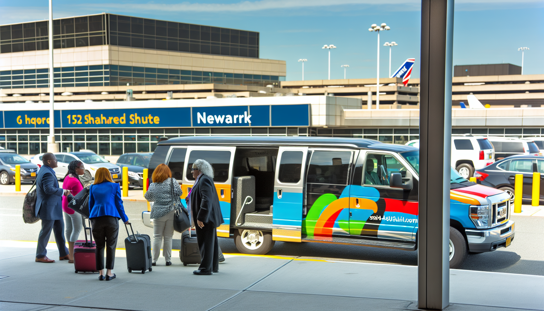 Shared shuttle service at Newark Airport