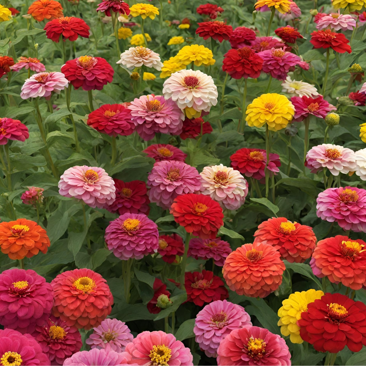 zinnias