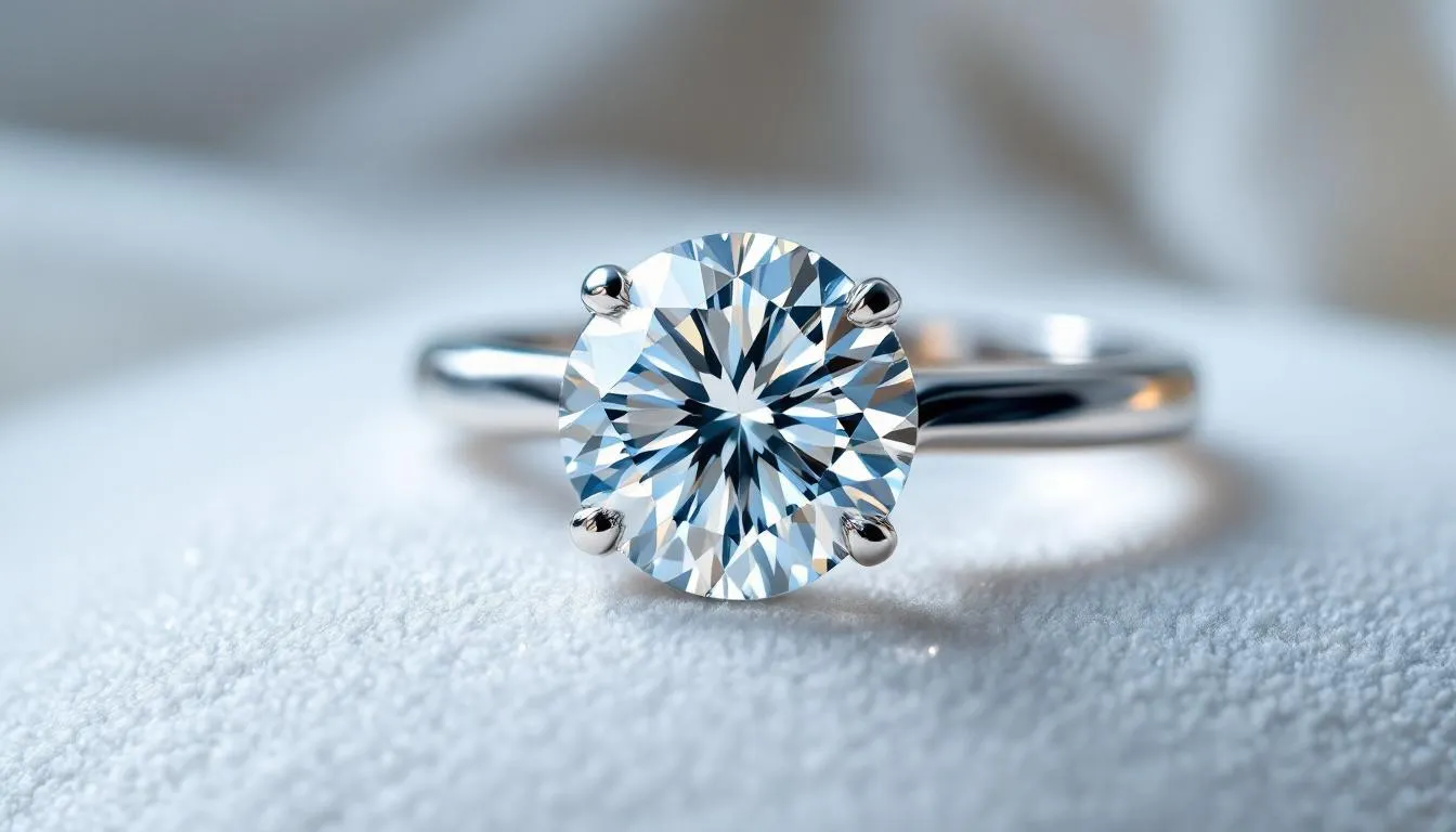 The image showcases a stunning array of centre stones, including round brilliant and emerald cut diamonds, ideal for creating a unique engagement ring. Each stone reflects light beautifully, emphasizing the importance of selecting the perfect precious metal and setting style to match your love story.