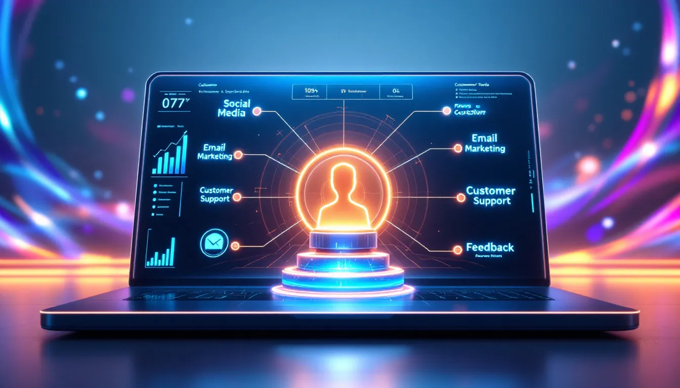 An illustration of digital tools enhancing customer engagement and satisfaction.