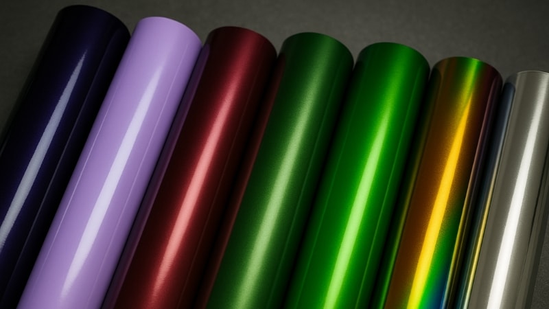 Different vinyl wrap finishes