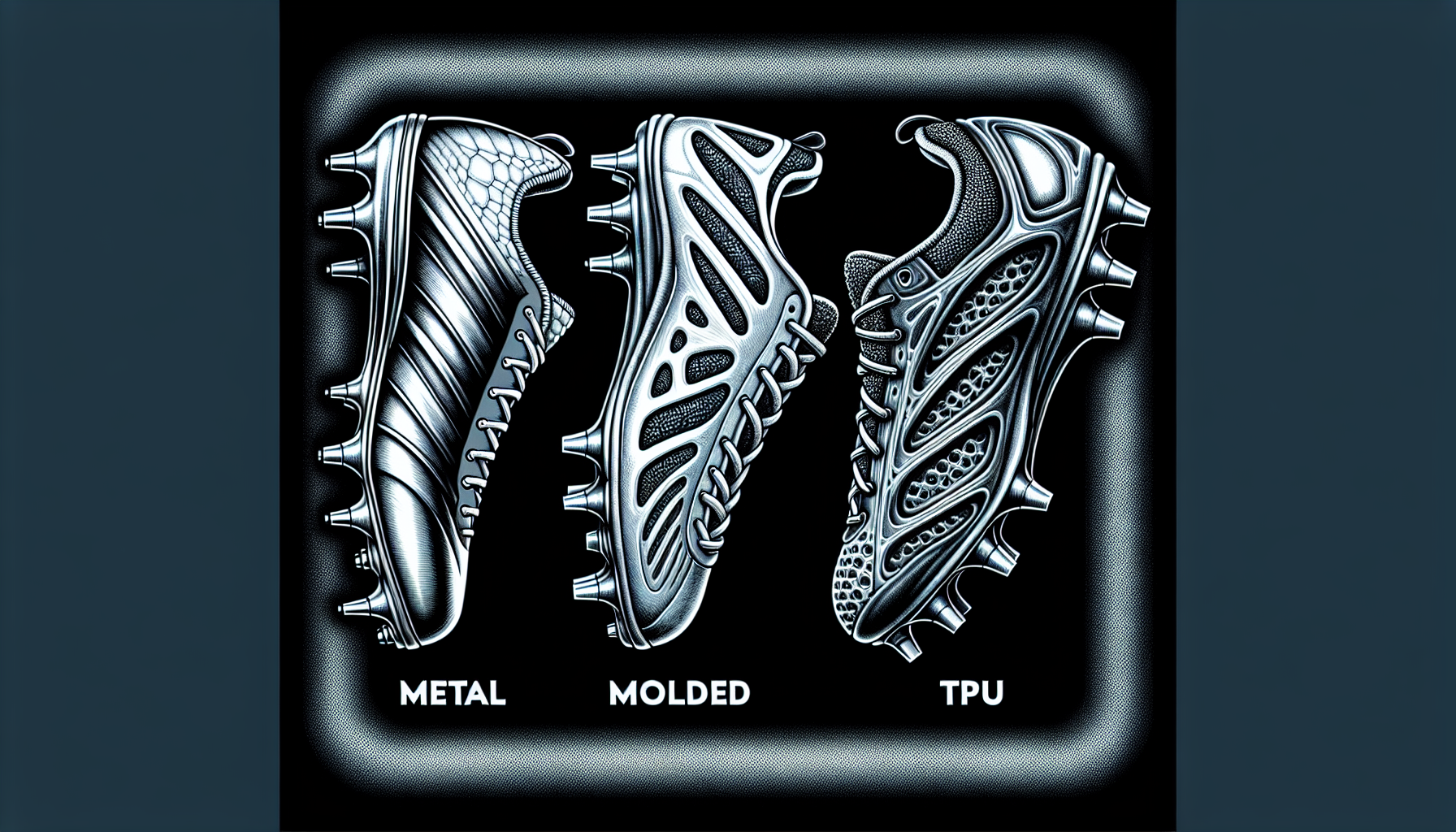 Comparison of metal, molded, and TPU baseball cleats