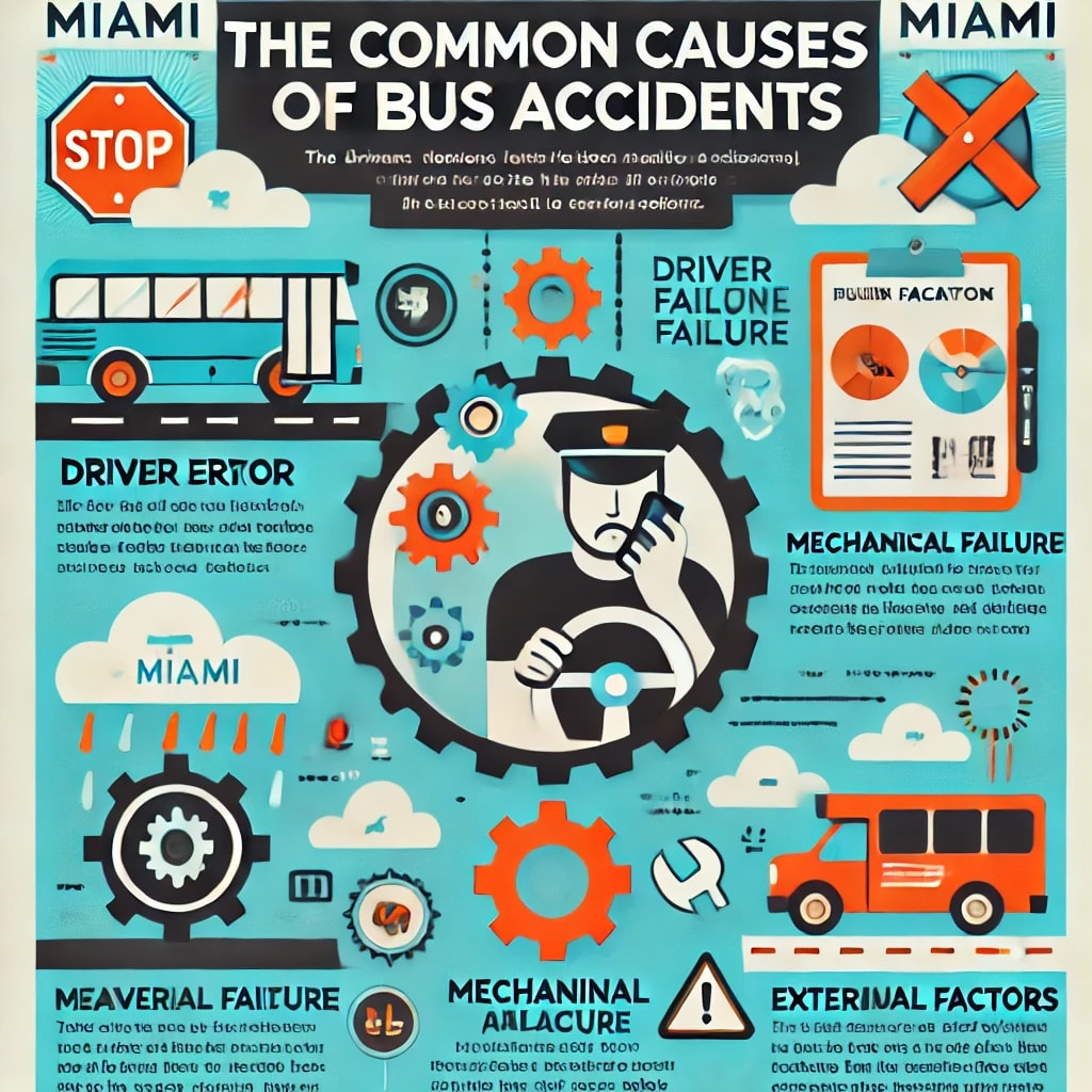 Common causes of bus accidents.