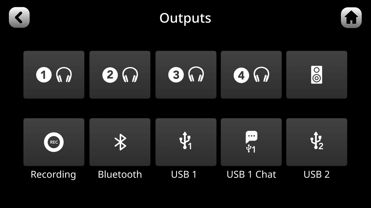 output selection