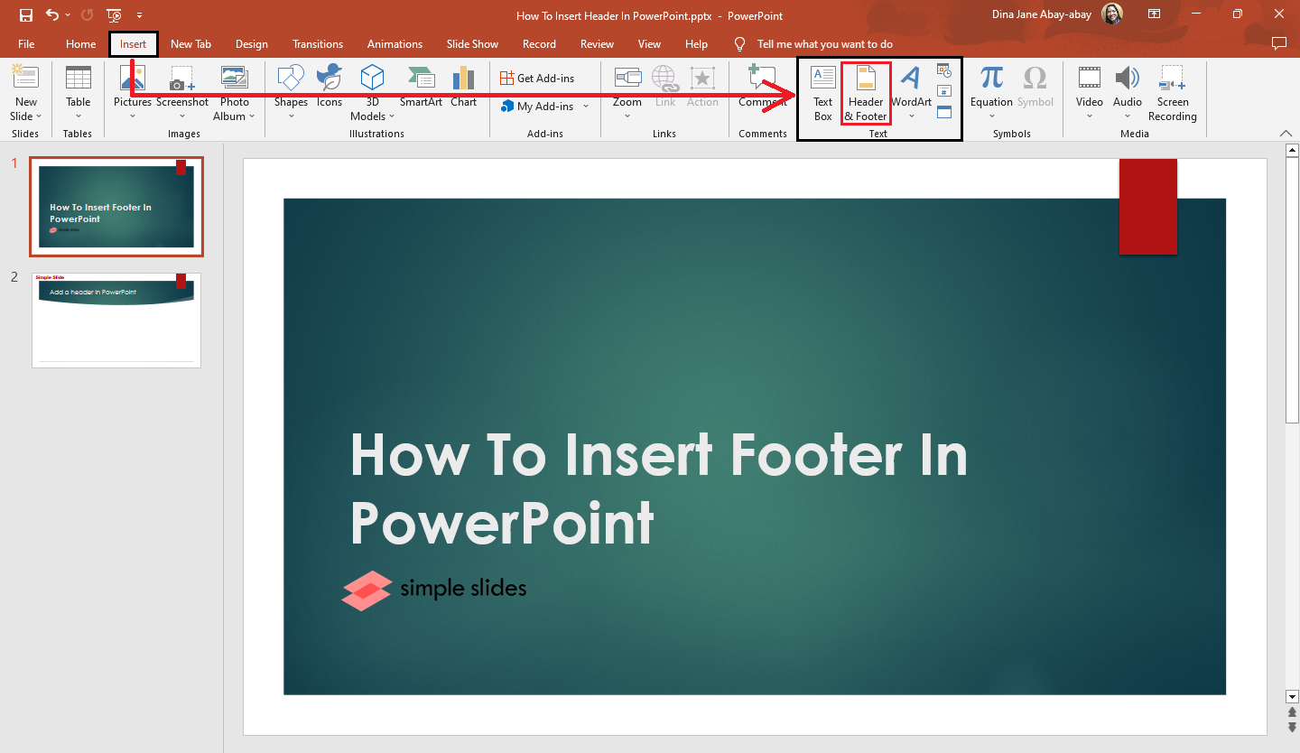 Adding Footer To Powerpoint Slide Master