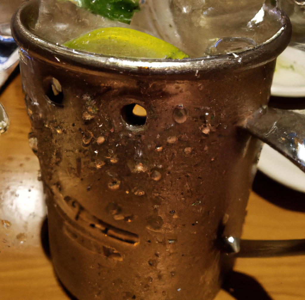 ginger beer, moscow mule, copper straws