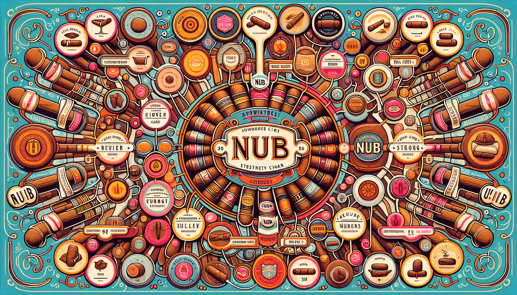 A guide illustration showing how to choose the right nub cigar.