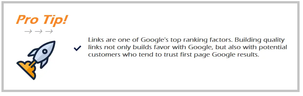 Links are a top ranking factor