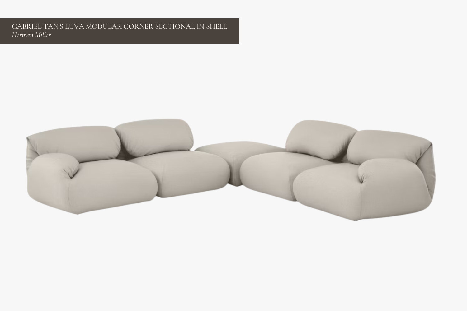 The Luva Modular Corner Sectional in Shell by Herman Miller