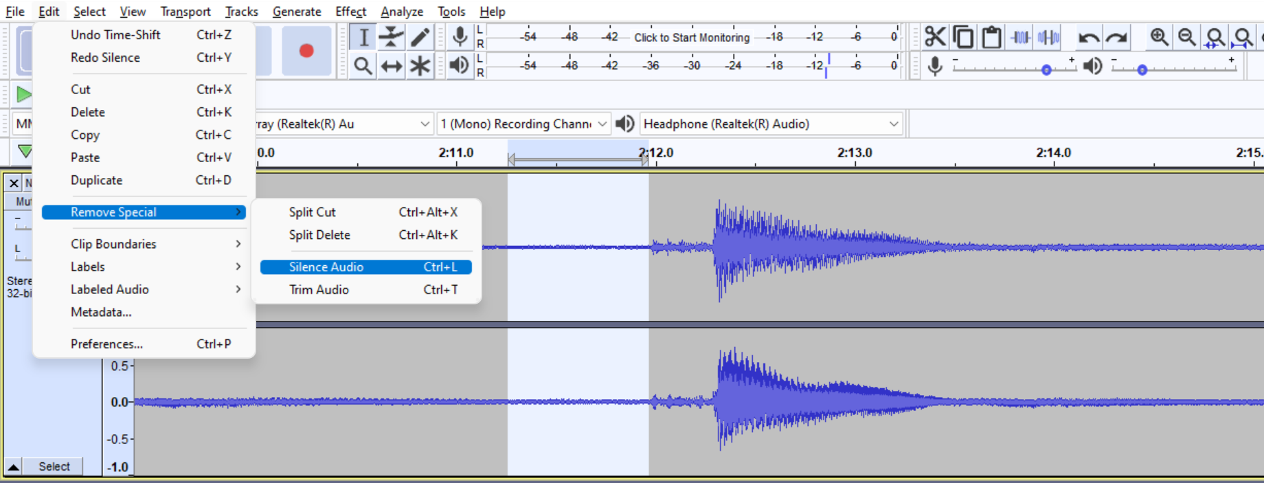 audacity equalization for podcast